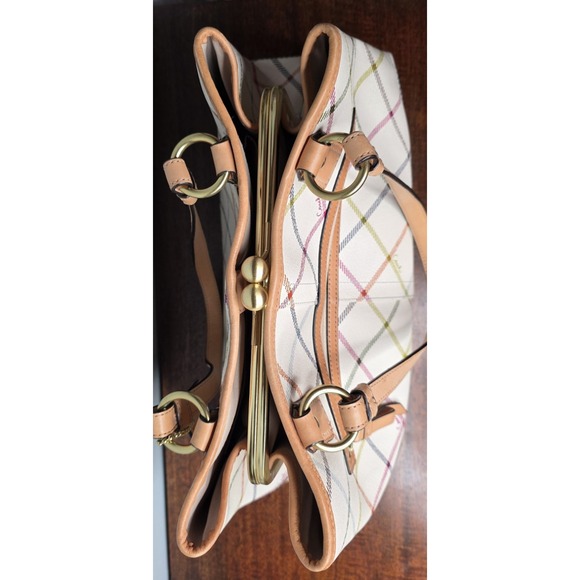 COACH Heritage Tattersall Signature Plaid Off-White Shoulder F23075 - Picture 6 of 15